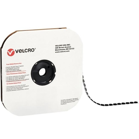 Box Partners Box Partners VEL166 0.375 in. Hook Black Cloth Hook & Eye Brand Tape Individual Dots VEL166